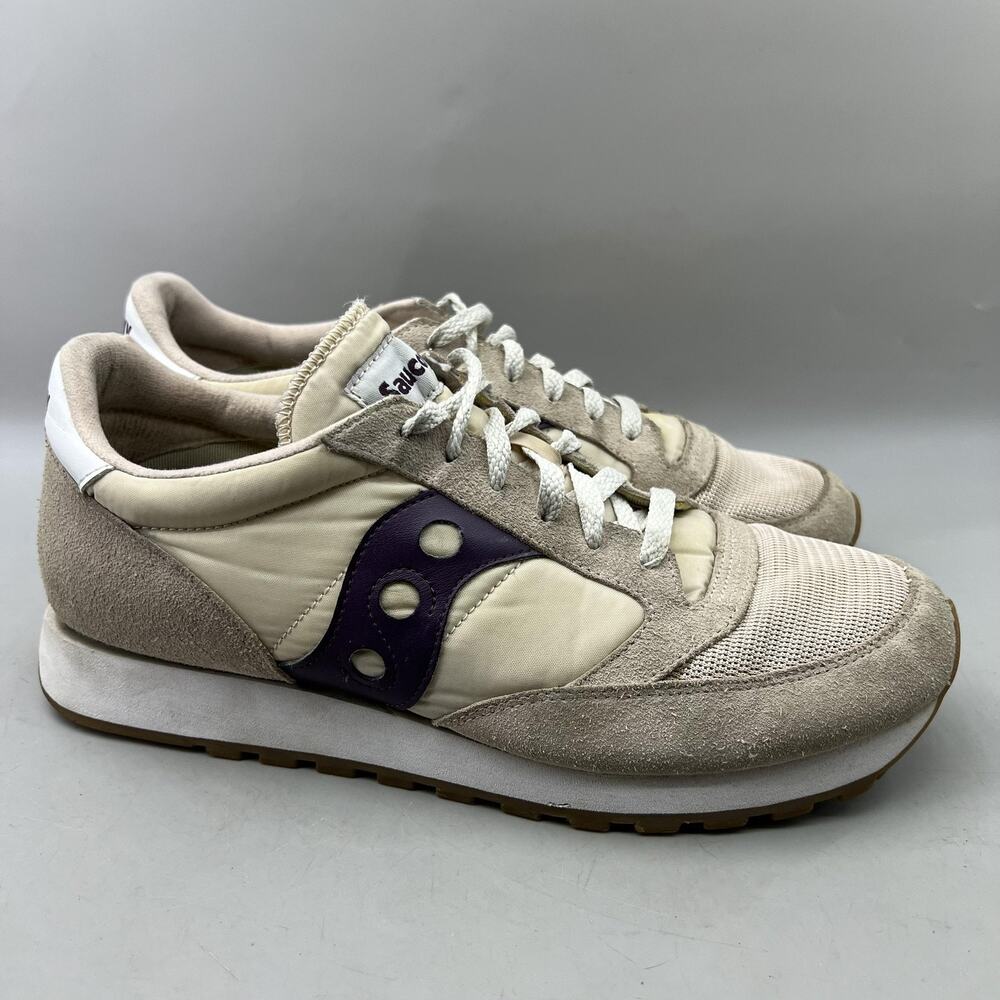 Saucony Originals Jazz Running Shoes Women Size 12 Beige Pink Comfort Sneakers